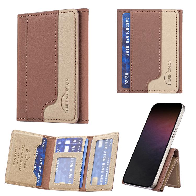 Portafoglio orizzontale magnetico in pelle con porta carte