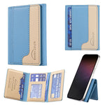 Portafoglio orizzontale magnetico in pelle con porta carte
