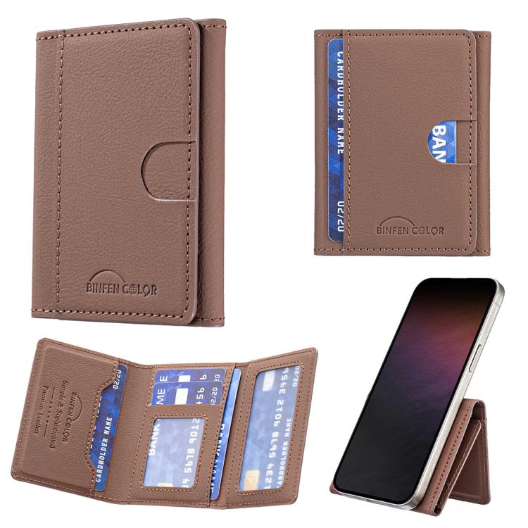 Portafoglio orizzontale magnetico in pelle con porta carte