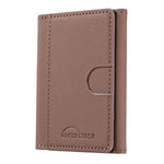Portafoglio orizzontale magnetico in pelle con porta carte
