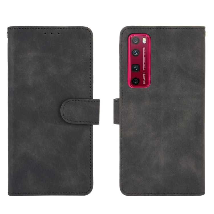 Tinta unita Skin Feel Fibbia magnetica Flip orizzontale Custodia in pelle PU con struttura in vitello con supporto e slot per schede e portafoglio, For Huawei nova 7 Pro 5G, For Huawei P smart 2020, For Huawei Honor 10i / 20i / Enjoy 9s                ...