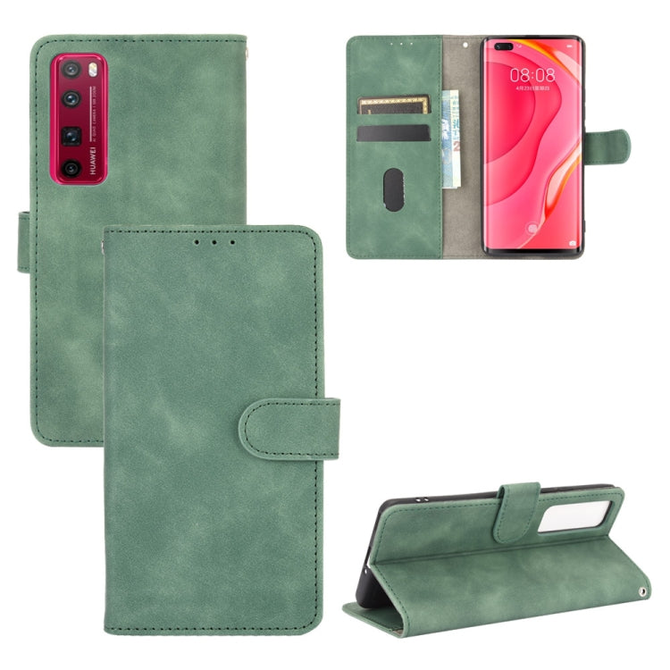 Tinta unita Skin Feel Fibbia magnetica Flip orizzontale Custodia in pelle PU con struttura in vitello con supporto e slot per schede e portafoglio, For Huawei nova 7 Pro 5G, For Huawei P smart 2020, For Huawei Honor 10i / 20i / Enjoy 9s                ...