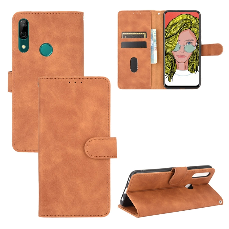 Tinta unita Skin Feel Fibbia magnetica Flip orizzontale Custodia in pelle PU con struttura in vitello con supporto e slot per schede e portafoglio, For Huawei P smart Z / Y9 Prime (2019), For Huawei Honor 30 Youth, For Huawei P30                       ...