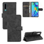 Tinta unita Skin Feel Fibbia magnetica Flip orizzontale Custodia in pelle PU con struttura in vitello con supporto e slot per schede e portafoglio, For Huawei P smart Z / Y9 Prime (2019), For Huawei Honor 30 Youth, For Huawei P30                       ...