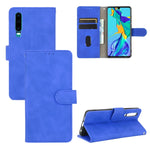 Tinta unita Skin Feel Fibbia magnetica Flip orizzontale Custodia in pelle PU con struttura in vitello con supporto e slot per schede e portafoglio, For Huawei P smart Z / Y9 Prime (2019), For Huawei Honor 30 Youth, For Huawei P30                       ...