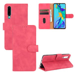 Tinta unita Skin Feel Fibbia magnetica Flip orizzontale Custodia in pelle PU con struttura in vitello con supporto e slot per schede e portafoglio, For Huawei P smart Z / Y9 Prime (2019), For Huawei Honor 30 Youth, For Huawei P30                       ...