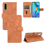 Tinta unita Skin Feel Fibbia magnetica Flip orizzontale Custodia in pelle PU con struttura in vitello con supporto e slot per schede e portafoglio, For Huawei P smart Z / Y9 Prime (2019), For Huawei Honor 30 Youth, For Huawei P30                       ...