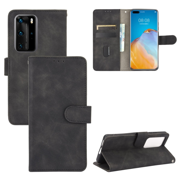 Tinta unita Skin Feel Fibbia magnetica Flip orizzontale Custodia in pelle PU con struttura in vitello con supporto e slot per schede e portafoglio, For Huawei P40 Pro, For Huawei Honor 20 / nova 5T, For Huawei P40 Pro+, For Huawei P40