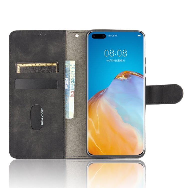 Tinta unita Skin Feel Fibbia magnetica Flip orizzontale Custodia in pelle PU con struttura in vitello con supporto e slot per schede e portafoglio, For Huawei P40 Pro, For Huawei Honor 20 / nova 5T, For Huawei P40 Pro+, For Huawei P40