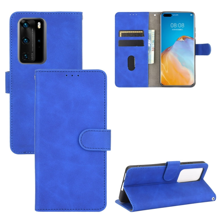 Tinta unita Skin Feel Fibbia magnetica Flip orizzontale Custodia in pelle PU con struttura in vitello con supporto e slot per schede e portafoglio, For Huawei P40 Pro, For Huawei Honor 20 / nova 5T, For Huawei P40 Pro+, For Huawei P40