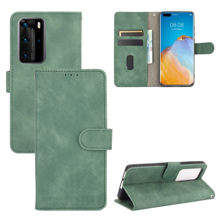 Tinta unita Skin Feel Fibbia magnetica Flip orizzontale Custodia in pelle PU con struttura in vitello con supporto e slot per schede e portafoglio, For Huawei P40 Pro, For Huawei Honor 20 / nova 5T, For Huawei P40 Pro+, For Huawei P40