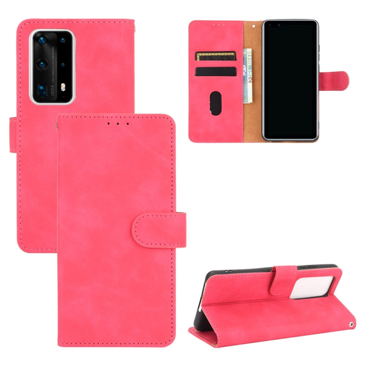 Tinta unita Skin Feel Fibbia magnetica Flip orizzontale Custodia in pelle PU con struttura in vitello con supporto e slot per schede e portafoglio, For Huawei P40 Pro, For Huawei Honor 20 / nova 5T, For Huawei P40 Pro+, For Huawei P40