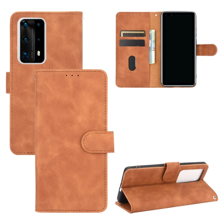 Tinta unita Skin Feel Fibbia magnetica Flip orizzontale Custodia in pelle PU con struttura in vitello con supporto e slot per schede e portafoglio, For Huawei P40 Pro, For Huawei Honor 20 / nova 5T, For Huawei P40 Pro+, For Huawei P40