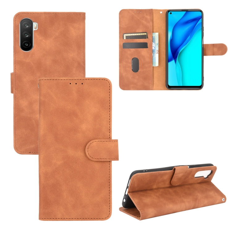 Tinta unita Skin Feel Fibbia magnetica Flip orizzontale Custodia in pelle PU con struttura in vitello con supporto e slot per schede e portafoglio, For Huawei Maimang 9 / Mate 40 Lite, For Huawei Mate 30, For Huawei nova 6 5G                           ...