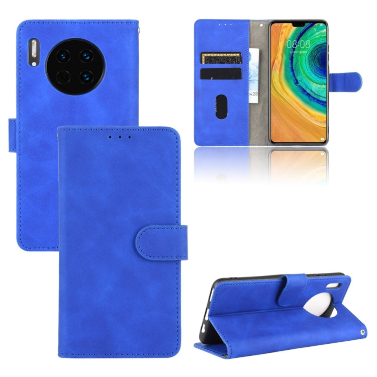 Tinta unita Skin Feel Fibbia magnetica Flip orizzontale Custodia in pelle PU con struttura in vitello con supporto e slot per schede e portafoglio, For Huawei Maimang 9 / Mate 40 Lite, For Huawei Mate 30, For Huawei nova 6 5G                           ...