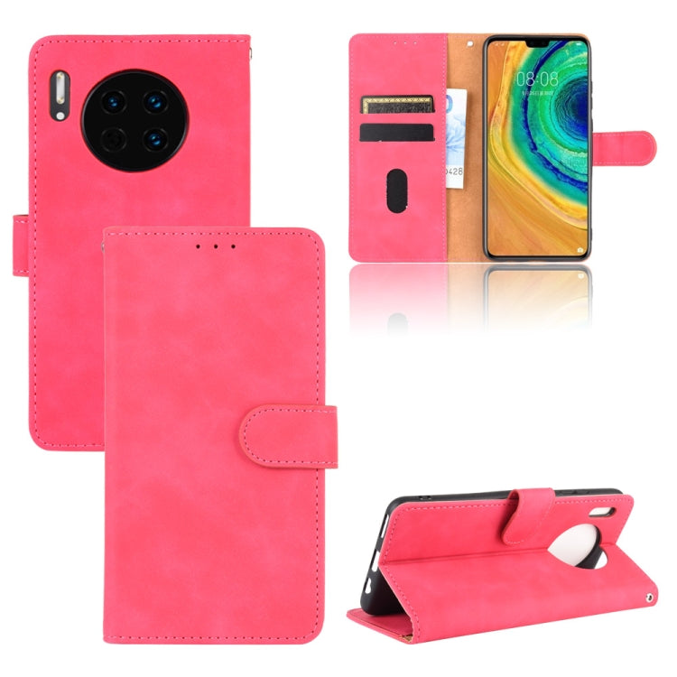 Tinta unita Skin Feel Fibbia magnetica Flip orizzontale Custodia in pelle PU con struttura in vitello con supporto e slot per schede e portafoglio, For Huawei Maimang 9 / Mate 40 Lite, For Huawei Mate 30, For Huawei nova 6 5G                           ...