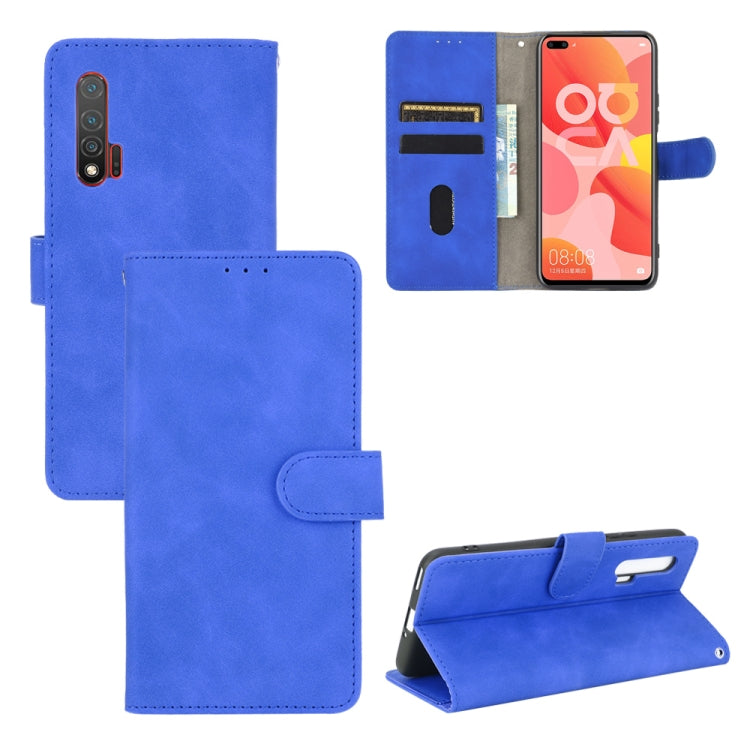 Tinta unita Skin Feel Fibbia magnetica Flip orizzontale Custodia in pelle PU con struttura in vitello con supporto e slot per schede e portafoglio, For Huawei Maimang 9 / Mate 40 Lite, For Huawei Mate 30, For Huawei nova 6 5G                           ...