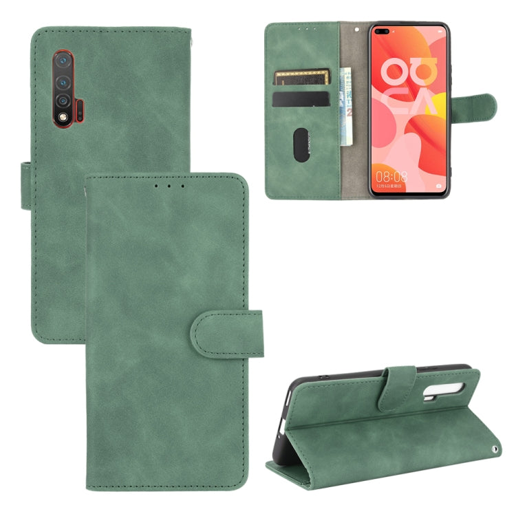 Tinta unita Skin Feel Fibbia magnetica Flip orizzontale Custodia in pelle PU con struttura in vitello con supporto e slot per schede e portafoglio, For Huawei Maimang 9 / Mate 40 Lite, For Huawei Mate 30, For Huawei nova 6 5G                           ...
