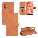 Tinta unita Skin Feel Fibbia magnetica Flip orizzontale Custodia in pelle PU con struttura in vitello con supporto e slot per schede e portafoglio, For Huawei Maimang 9 / Mate 40 Lite, For Huawei Mate 30, For Huawei nova 6 5G                           ...