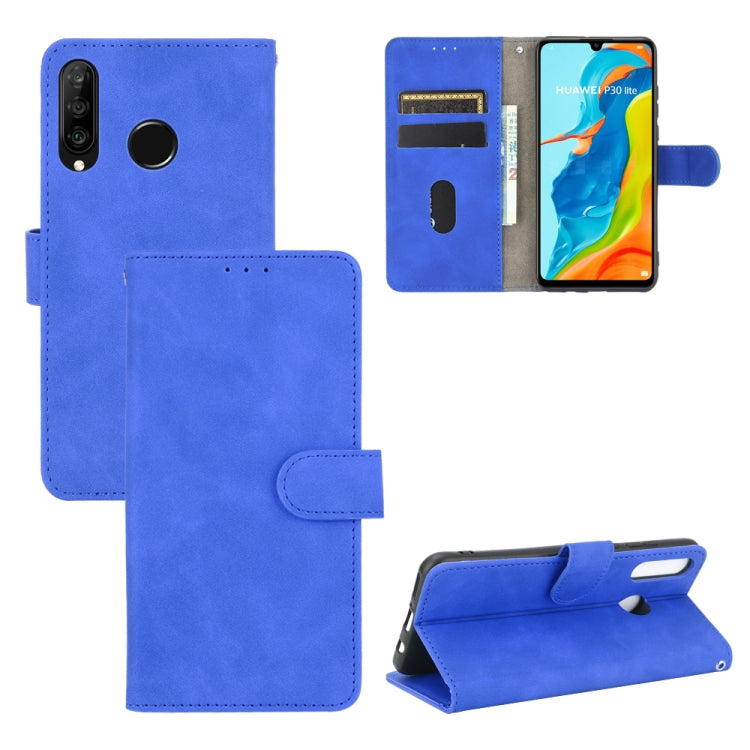 Tinta unita Skin Feel Fibbia magnetica Flip orizzontale Custodia in pelle PU con struttura in vitello con supporto e slot per schede e portafoglio, For Huawei Maimang 9 / Mate 40 Lite, For Huawei Mate 30, For Huawei nova 6 5G                           ...