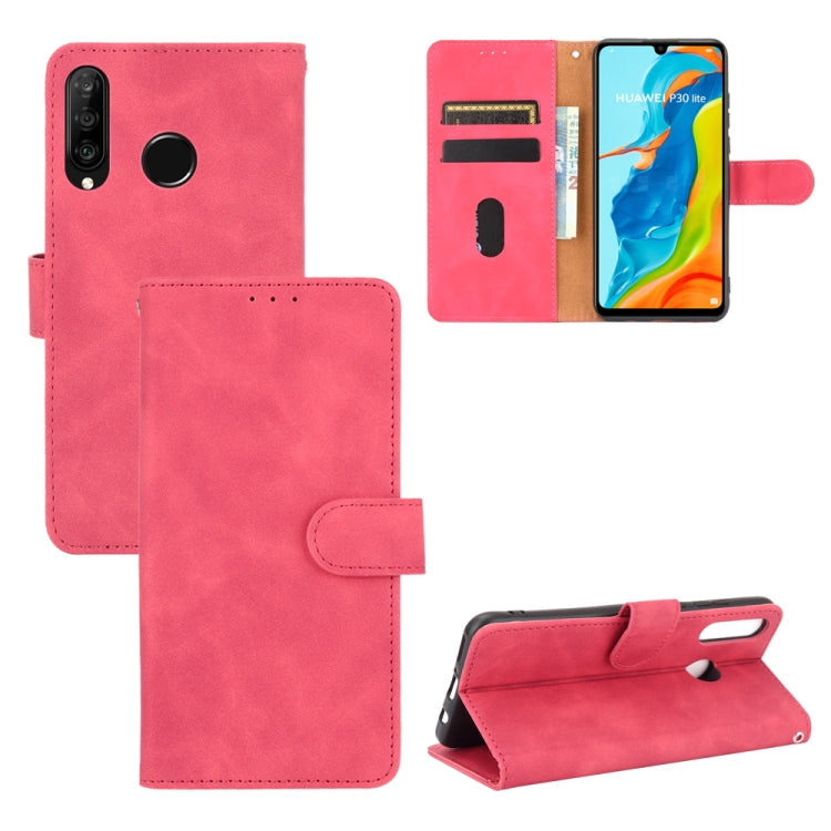 Tinta unita Skin Feel Fibbia magnetica Flip orizzontale Custodia in pelle PU con struttura in vitello con supporto e slot per schede e portafoglio, For Huawei Maimang 9 / Mate 40 Lite, For Huawei Mate 30, For Huawei nova 6 5G                           ...