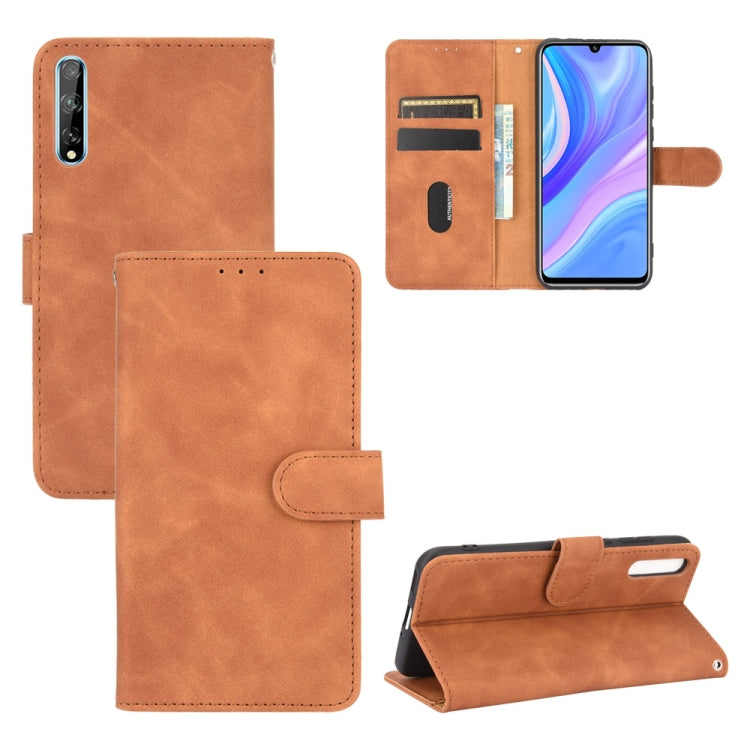 Tinta unita Skin Feel Fibbia magnetica Flip orizzontale Custodia in pelle PU con struttura in vitello con supporto e slot per schede e portafoglio, For Huawei P30 Pro, For Huawei Y8p / Enjoy 10s, For Huawei nova 7 5G