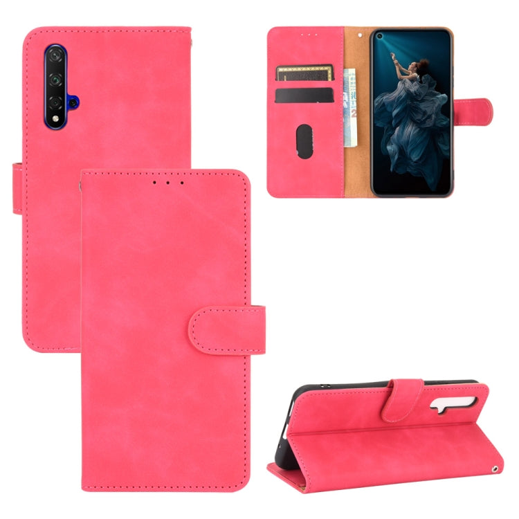 Tinta unita Skin Feel Fibbia magnetica Flip orizzontale Custodia in pelle PU con struttura in vitello con supporto e slot per schede e portafoglio, For Huawei P40 Pro, For Huawei Honor 20 / nova 5T, For Huawei P40 Pro+, For Huawei P40