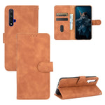 Tinta unita Skin Feel Fibbia magnetica Flip orizzontale Custodia in pelle PU con struttura in vitello con supporto e slot per schede e portafoglio, For Huawei P40 Pro, For Huawei Honor 20 / nova 5T, For Huawei P40 Pro+, For Huawei P40