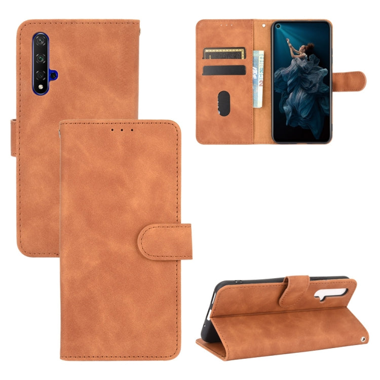 Tinta unita Skin Feel Fibbia magnetica Flip orizzontale Custodia in pelle PU con struttura in vitello con supporto e slot per schede e portafoglio, For Huawei P40 Pro, For Huawei Honor 20 / nova 5T, For Huawei P40 Pro+, For Huawei P40