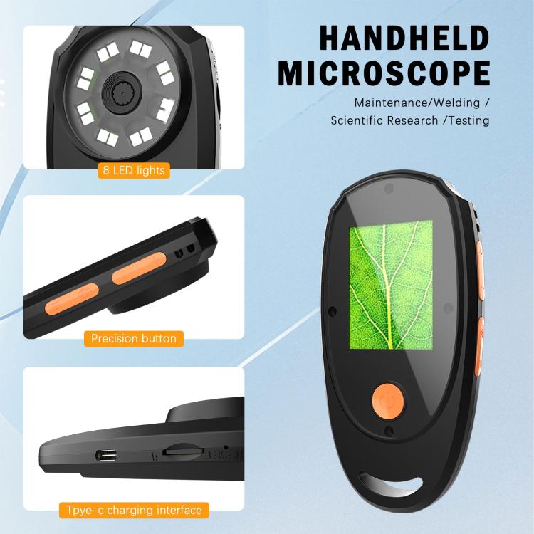 Microscopio digitale portatile 2MP con schermo 2" HD