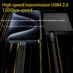 240W 8K 80Gbps USB-C / Type-C to USB-C / Type-C For Thunderbolt 5 Full Function FPC Cable Data Cable