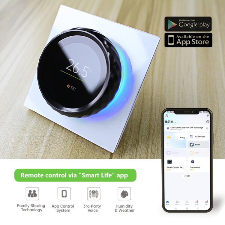 Termostato smart WiFi con schermo TFT 1,6 pollici