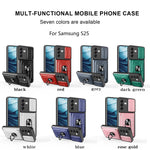 Custodia per telefono in TPU+PC con schermo scorrevole e slot per carte., For Samsung Galaxy S25 5G, For Samsung Galaxy S25+ 5G, For Samsung Galaxy S25 Ultra 5G