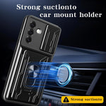 Custodia per telefono in TPU+PC con schermo scorrevole e slot per carte., For Samsung Galaxy S25 5G, For Samsung Galaxy S25+ 5G, For Samsung Galaxy S25 Ultra 5G