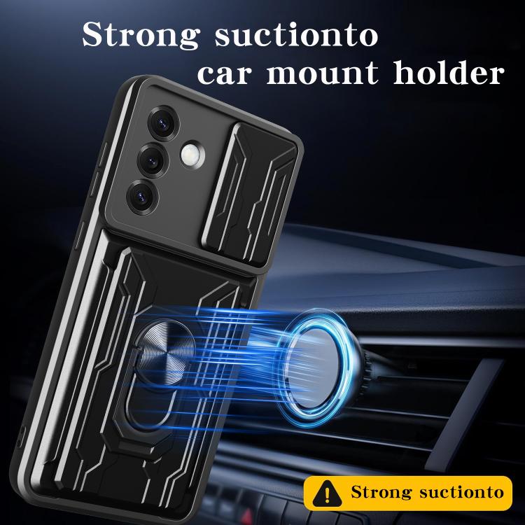 Custodia per telefono in TPU+PC con schermo scorrevole e slot per carte., For Samsung Galaxy S25 5G, For Samsung Galaxy S25+ 5G, For Samsung Galaxy S25 Ultra 5G