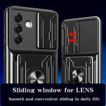 Custodia per telefono in TPU+PC con schermo scorrevole e slot per carte., For Samsung Galaxy S25 5G, For Samsung Galaxy S25+ 5G, For Samsung Galaxy S25 Ultra 5G