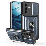 Custodia per telefono in TPU+PC con schermo scorrevole e slot per carte., For Samsung Galaxy S25 5G, For Samsung Galaxy S25+ 5G, For Samsung Galaxy S25 Ultra 5G