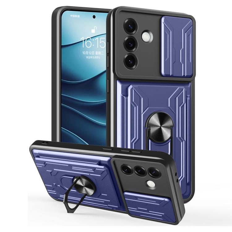 Custodia per telefono in TPU+PC con schermo scorrevole e slot per carte., For Samsung Galaxy S25 5G, For Samsung Galaxy S25+ 5G, For Samsung Galaxy S25 Ultra 5G