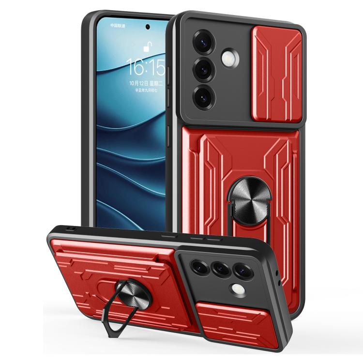 Custodia per telefono in TPU+PC con schermo scorrevole e slot per carte., For Samsung Galaxy S25 5G, For Samsung Galaxy S25+ 5G, For Samsung Galaxy S25 Ultra 5G