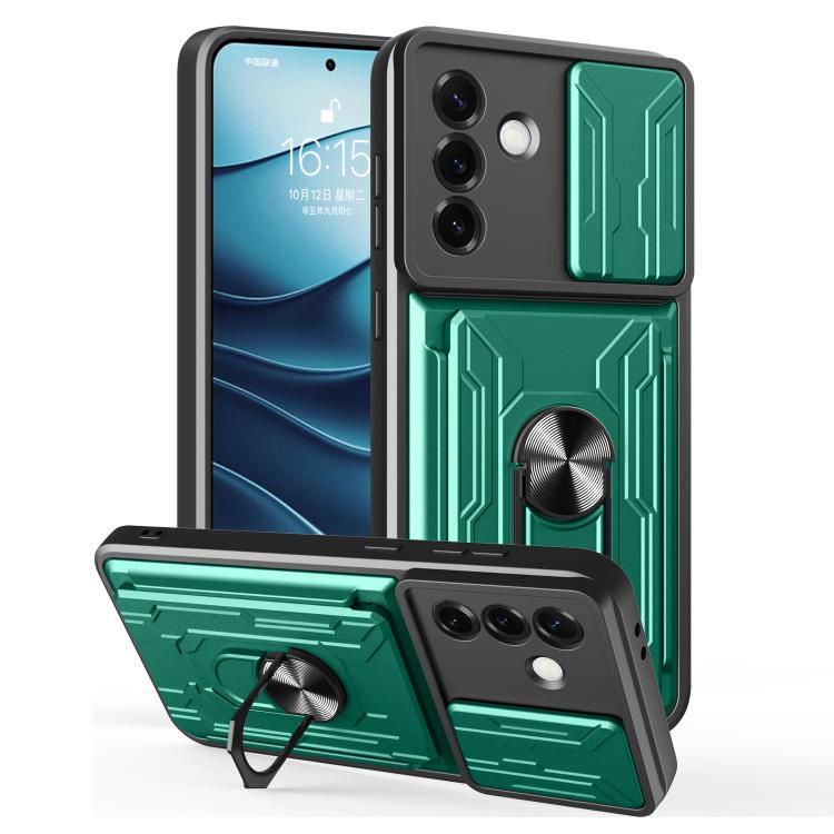 Custodia per telefono in TPU+PC con schermo scorrevole e slot per carte., For Samsung Galaxy S25 5G, For Samsung Galaxy S25+ 5G, For Samsung Galaxy S25 Ultra 5G