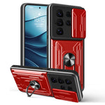 Custodia per telefono in TPU+PC con schermo scorrevole e slot per carte., For Samsung Galaxy S25 5G, For Samsung Galaxy S25+ 5G, For Samsung Galaxy S25 Ultra 5G