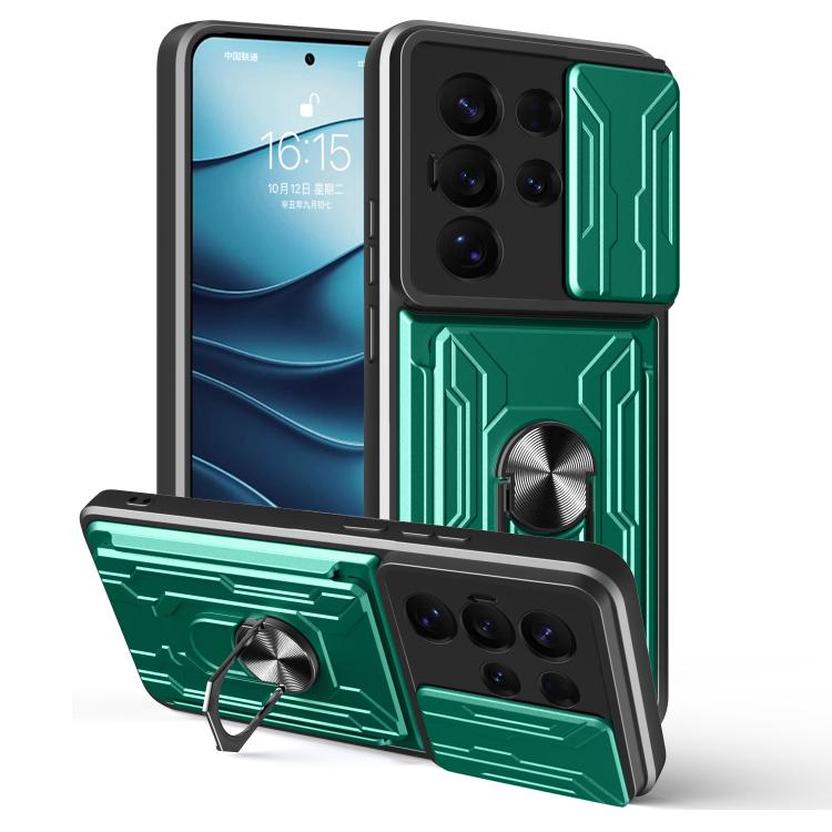 Custodia per telefono in TPU+PC con schermo scorrevole e slot per carte., For Samsung Galaxy S25 5G, For Samsung Galaxy S25+ 5G, For Samsung Galaxy S25 Ultra 5G