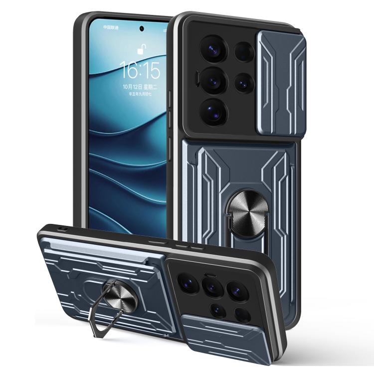 Custodia per telefono in TPU+PC con schermo scorrevole e slot per carte., For Samsung Galaxy S25 5G, For Samsung Galaxy S25+ 5G, For Samsung Galaxy S25 Ultra 5G