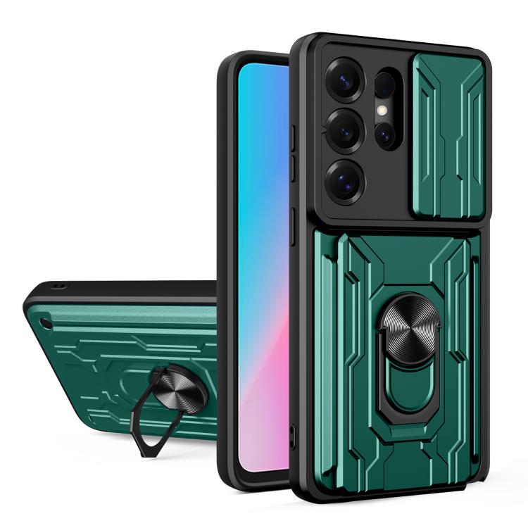 Custodia per telefono in TPU+PC con schermo scorrevole e slot per carte., For Samsung Galaxy S26+ 5G, For Samsung Galaxy S26 Ultra 5G, For Samsung Galaxy S26 5G