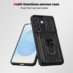 Custodia per telefono in TPU+PC con schermo scorrevole e slot per carte., For Samsung Galaxy S26+ 5G, For Samsung Galaxy S26 Ultra 5G, For Samsung Galaxy S26 5G