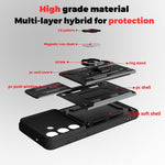 Custodia per telefono in TPU+PC con schermo scorrevole e slot per carte., For Samsung Galaxy S26+ 5G, For Samsung Galaxy S26 Ultra 5G, For Samsung Galaxy S26 5G