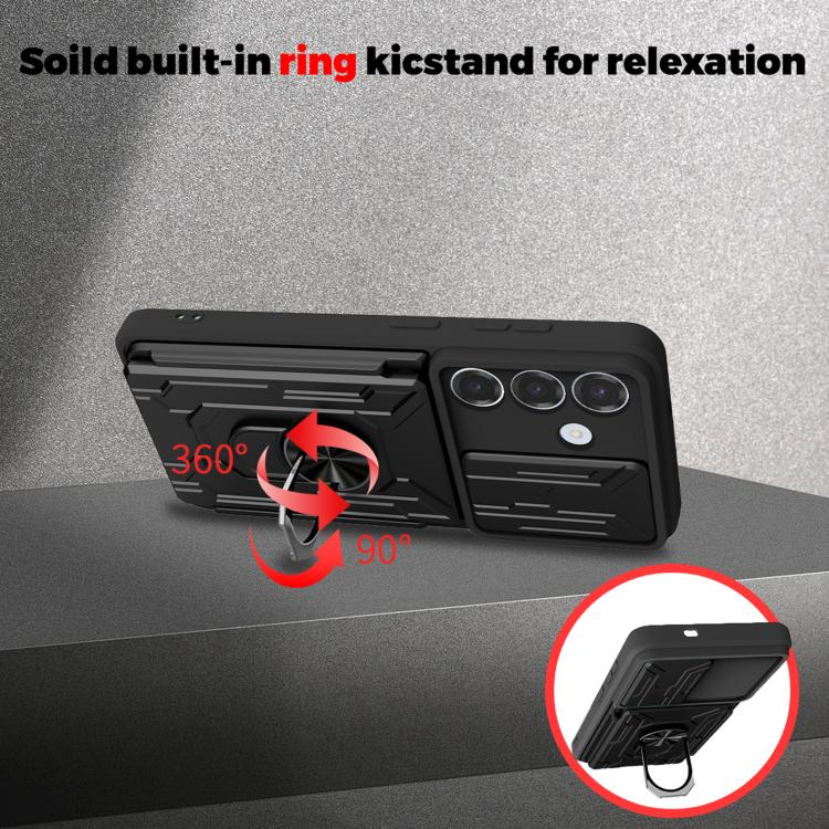 Custodia per telefono in TPU+PC con schermo scorrevole e slot per carte., For Samsung Galaxy S26+ 5G, For Samsung Galaxy S26 Ultra 5G, For Samsung Galaxy S26 5G