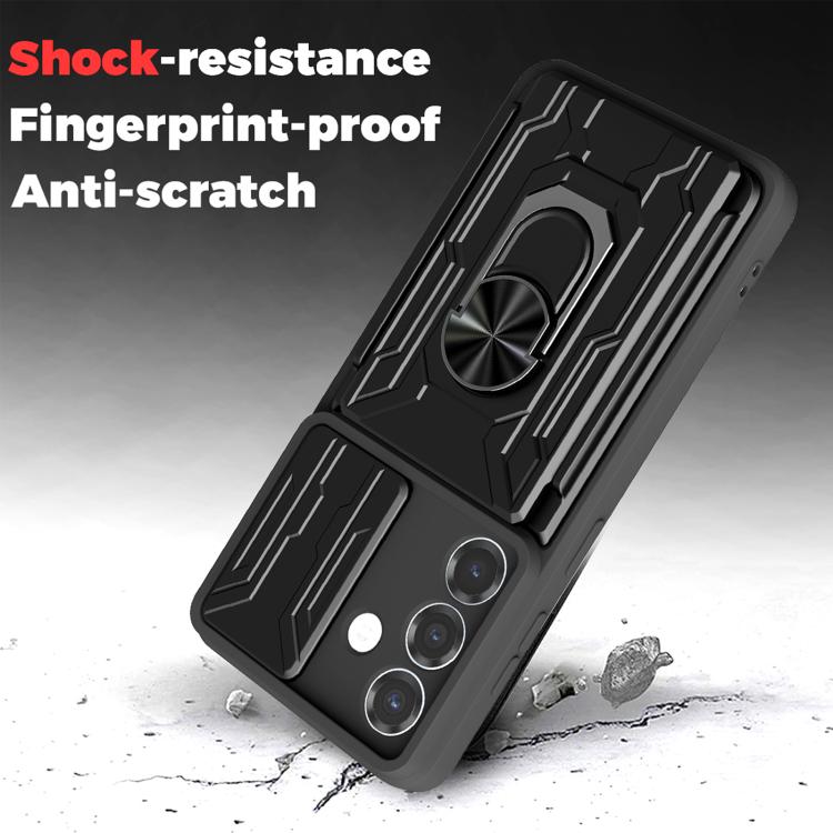 Custodia per telefono in TPU+PC con schermo scorrevole e slot per carte., For Samsung Galaxy S26+ 5G, For Samsung Galaxy S26 Ultra 5G, For Samsung Galaxy S26 5G