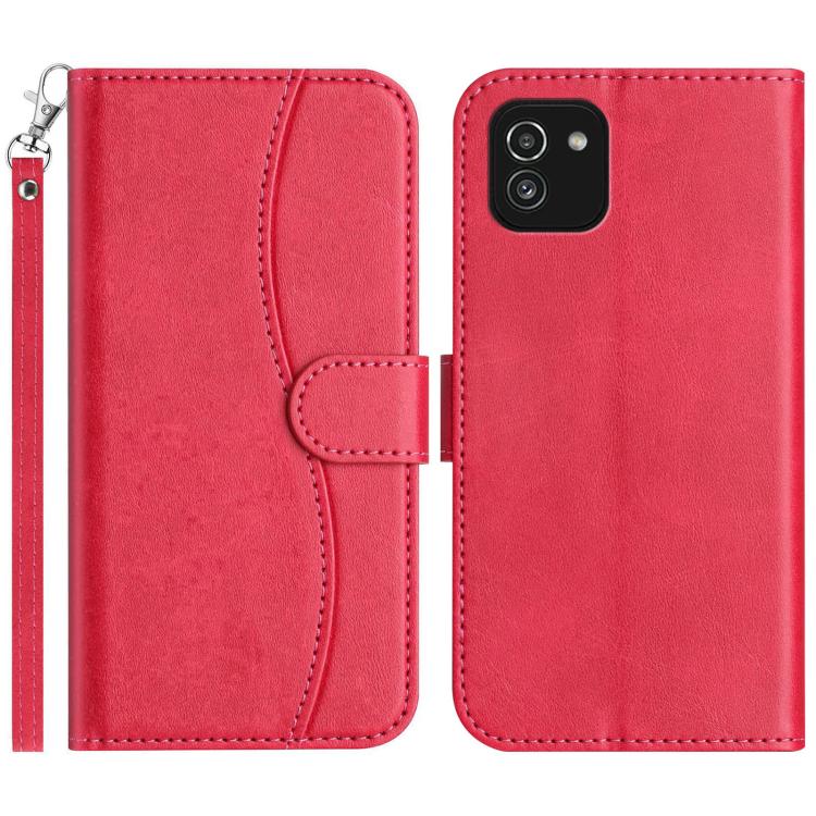 Custodia per telefono in pelle a doppia piega a forma di S, For Samsung Galaxy A33 5G, For Samsung Galaxy A03, For Samsung Galaxy A13 4G, For Samsung Galaxy A13 5G