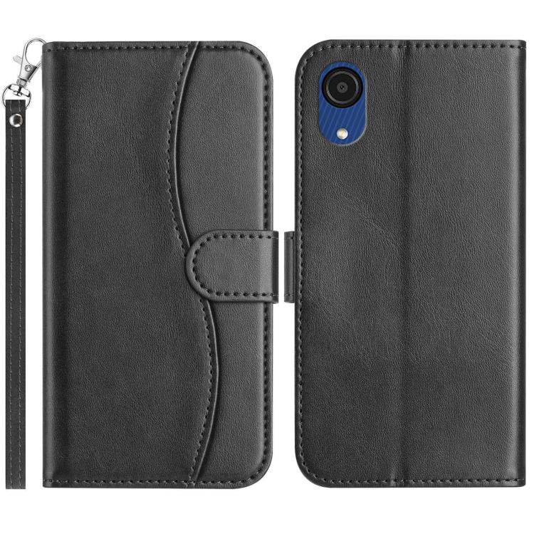 Custodia per telefono in pelle a doppia piega a forma di S, For Samsung Galaxy A04s, For Samsung Galaxy A53 5G, For Samsung Galaxy A73, For Samsung Galaxy A03 Core